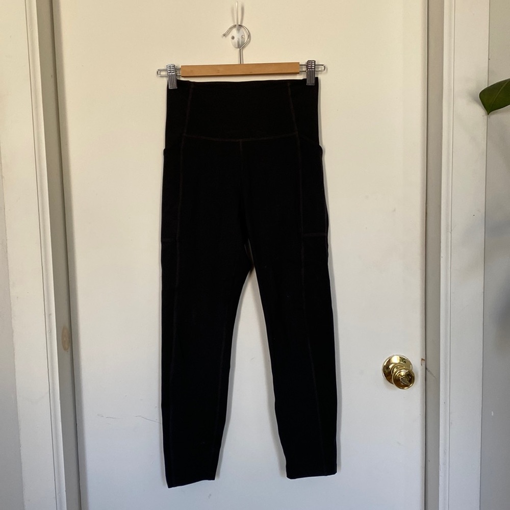 Girlfriend Collective Black High Rise Pocket Legging S